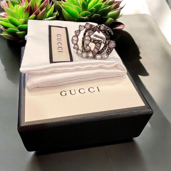 Gucci Marmont Crystal Ring - Picture 1 of 6